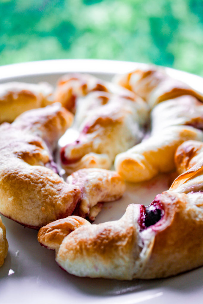chocolate and berry puff pastry