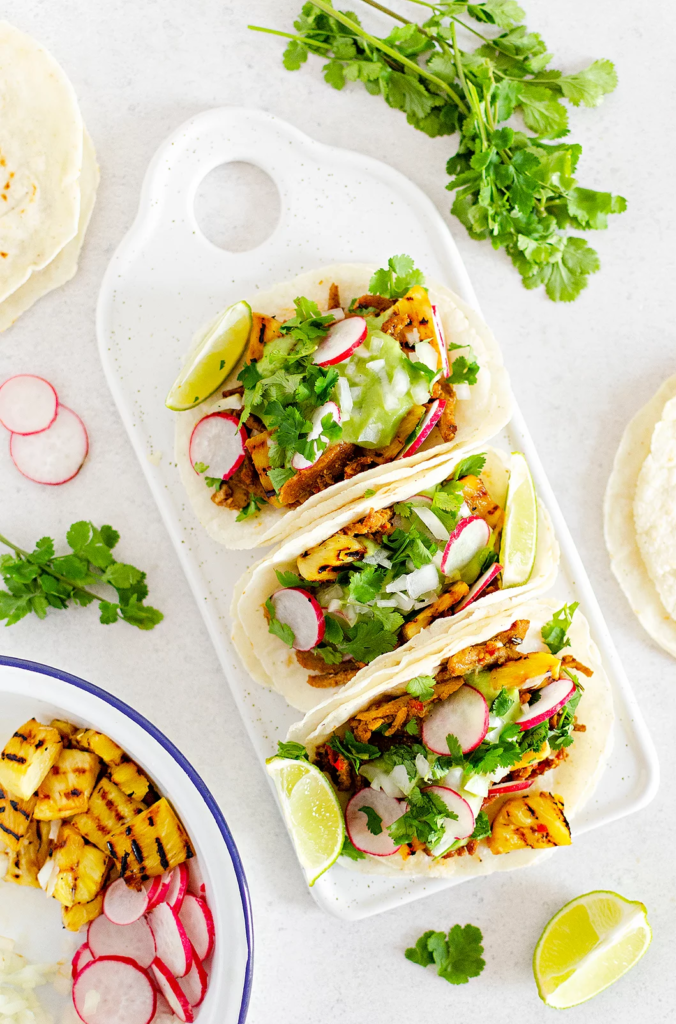 al pastor style meat free tacos